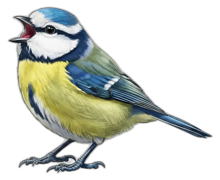 Freisteller-Illustration Blaumeise