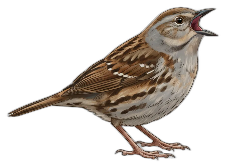 Freisteller-Illustration Heckenbraunelle