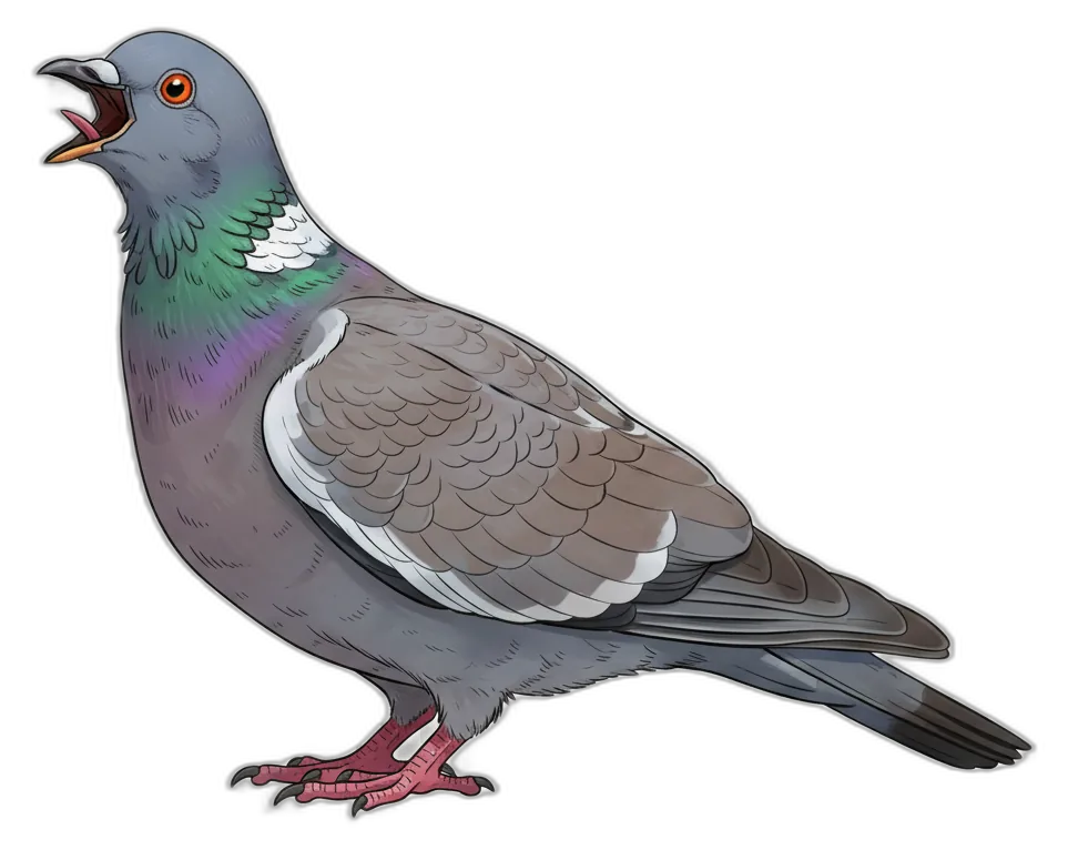 Freisteller-Illustration Ringeltaube