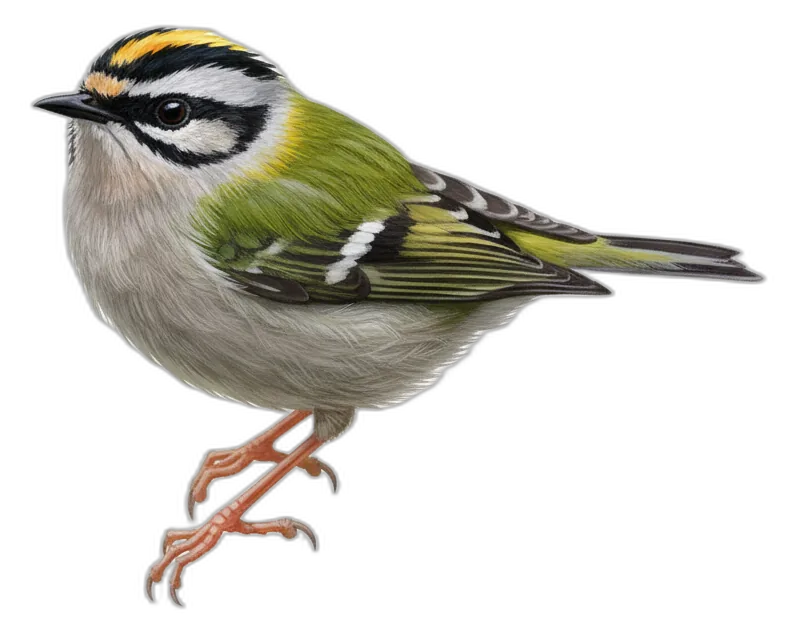 Freisteller-Illustration Sommergoldhähnchen