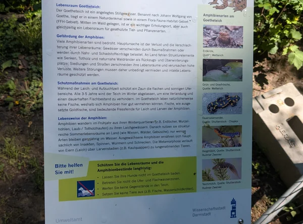 Infotafel Goetheteich